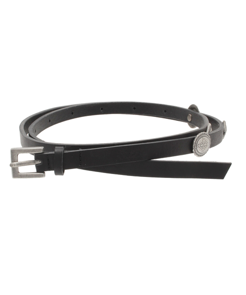 JENEVIEVE（ジュヌヴィエーヴ）の「コンチョパーツナローベルト（ベルト・レディース・アイボリー/ブラック/ベージュ・FREE）」の2枚目の写真