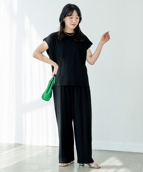 FREAK'S STORE（フリークスストア）の「WEB限定　ハイツイスト ストレッチ フライス ノースリーブ セットアップ（セットアップ・レディース・ブラウン/レッド/ブラック/オリーブ/ナチュラル/ブルー・SMALL/MEDIUM）」の12枚目の写真