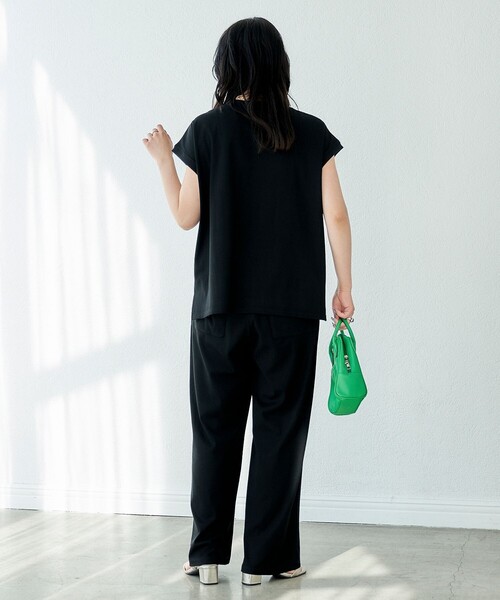 FREAK'S STORE（フリークスストア）の「WEB限定　ハイツイスト ストレッチ フライス ノースリーブ セットアップ（セットアップ・レディース・ブラウン/レッド/ブラック/オリーブ/ナチュラル/ブルー・SMALL/MEDIUM）」の15枚目の写真