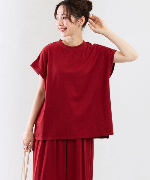 FREAK'S STORE（フリークスストア）の「WEB限定　ハイツイスト ストレッチ フライス ノースリーブ セットアップ（セットアップ・レディース・ブラウン/レッド/ブラック/オリーブ/ナチュラル/ブルー・SMALL/MEDIUM）」の20枚目の写真