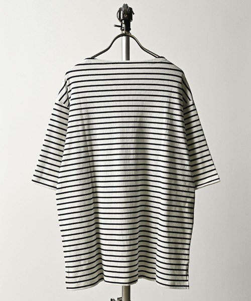 many men many mind(メニーメンメニーマインド)の「many men many mind /テレコボーダーマリンptバスクTee(Tシャツ/カットソー・メンズ・ネイビー系/ブラック系その他・MEDIUM/X-LARGE/LARGE)」の4枚目の写真