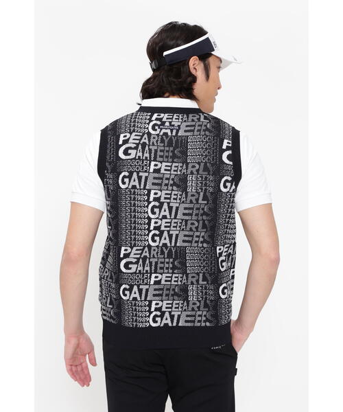 PEARLY GATES】コットンビーム×アモッサLS Vネックニットベスト