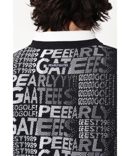 PEARLY GATES】コットンビーム×アモッサLS Vネックニットベスト