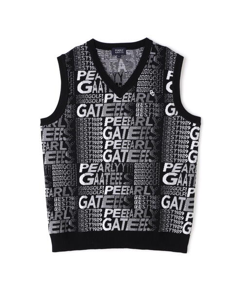 PEARLY GATES】コットンビーム×アモッサLS Vネックニットベスト