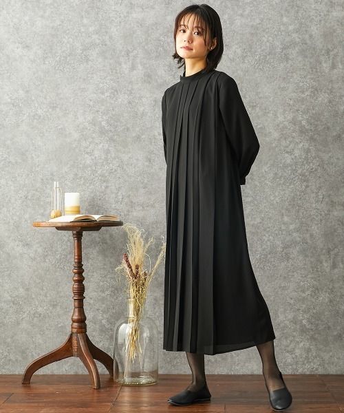 喪服・礼服】日本製生地使用 洗える防しわスタンドカラーフロント