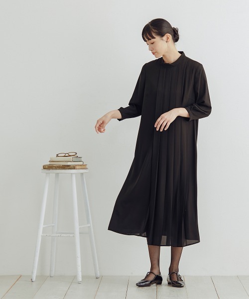 喪服・礼服】日本製生地使用 洗える防しわスタンドカラーフロント