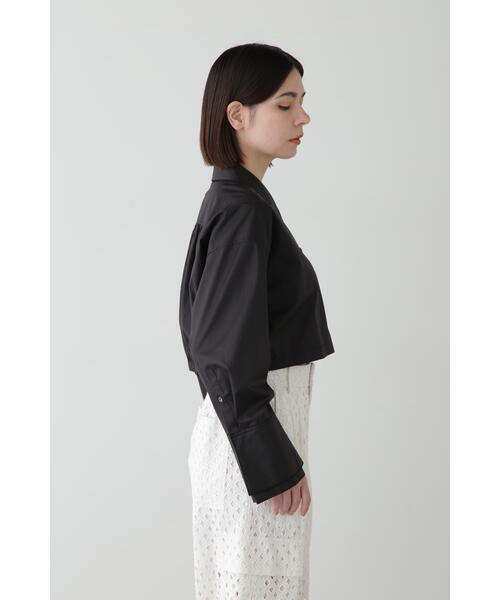JILL STUART(ジルスチュアート)の「◆クロップドシャツブラウス(シャツ/ブラウス・レディース・ブラック/ホワイト・FREE)」の10枚目の写真