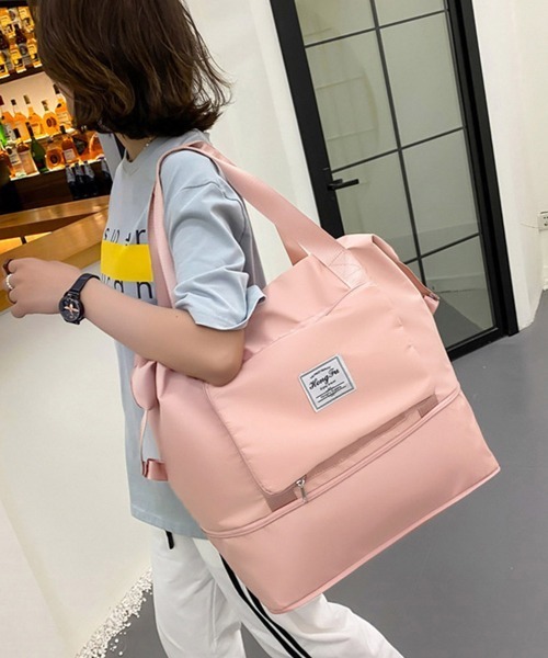Miniministore(ミニミニストア)の「キャリーオンバッグ レディース(トートバッグ・レディース・ブラック/コーラルピンク/ラベンダー/パープル/ミント/ライトグレー/ブルーグレー/ピンク/グレー・FREE)」の9枚目の写真