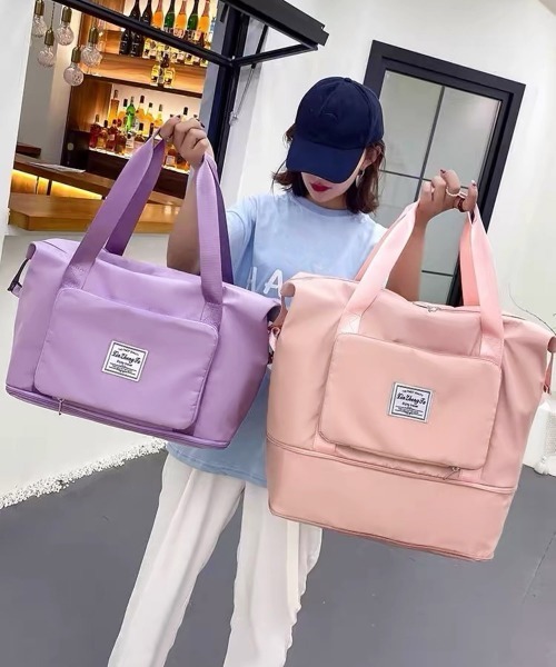 Miniministore(ミニミニストア)の「キャリーオンバッグ レディース(トートバッグ・レディース・ブラック/コーラルピンク/ラベンダー/パープル/ミント/ライトグレー/ブルーグレー/ピンク/グレー・FREE)」の10枚目の写真