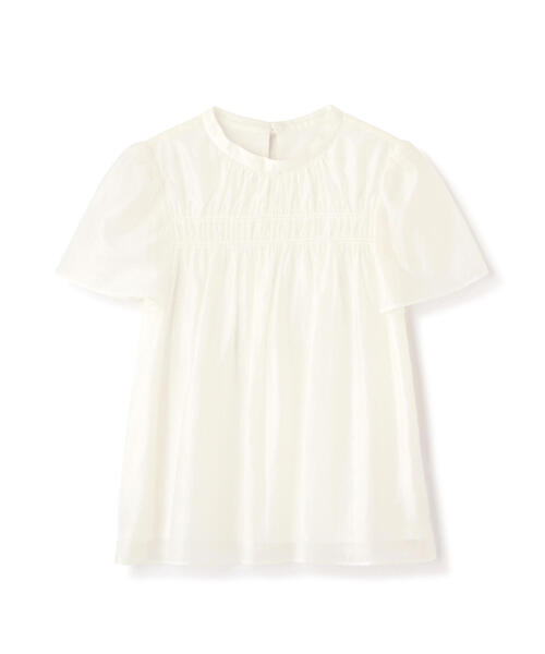 PROPORTION BODY DRESSING（プロポーションボディドレッシング）の「シャーリングデザインシアーブラウス / 1214110500（シャツ/ブラウス・レディース・ネイビー/ホワイト系その他/ブラウン・SMALL/MEDIUM）」の17枚目の写真