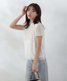 PROPORTION BODY DRESSING | シャーリングデザインシアーブラウス / 1214110500(シャツ/ブラウス)