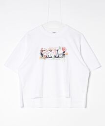 ティゴラ TIGORA コットンオーバーサイズTシャツ フラワー
