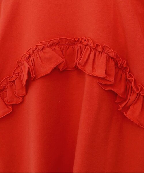 p.premier(ピードットプルミエ)の「フリルメロウTシャツ(Tシャツ/カットソー・キッズ・レッド/オフホワイト/グリーン/チャコール・80/130/140/90/100/110/120)」の11枚目の写真