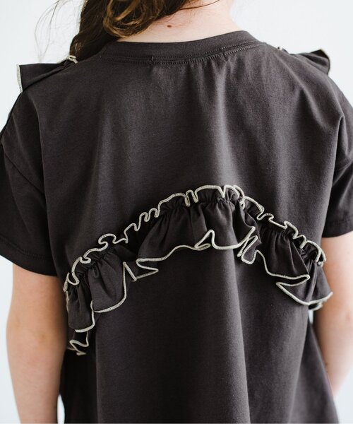 p.premier(ピードットプルミエ)の「フリルメロウTシャツ(Tシャツ/カットソー・キッズ・レッド/オフホワイト/グリーン/チャコール・80/130/140/90/100/110/120)」の19枚目の写真