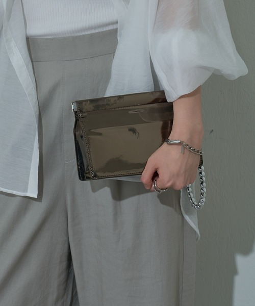COLONY 2139（コロニートゥーワンスリーナイン）の「ミラーボックスポーチ / ハンドバッグ（ハンドバッグ・レディース・ブラック系その他/シルバー・FREE）」の12枚目の写真
