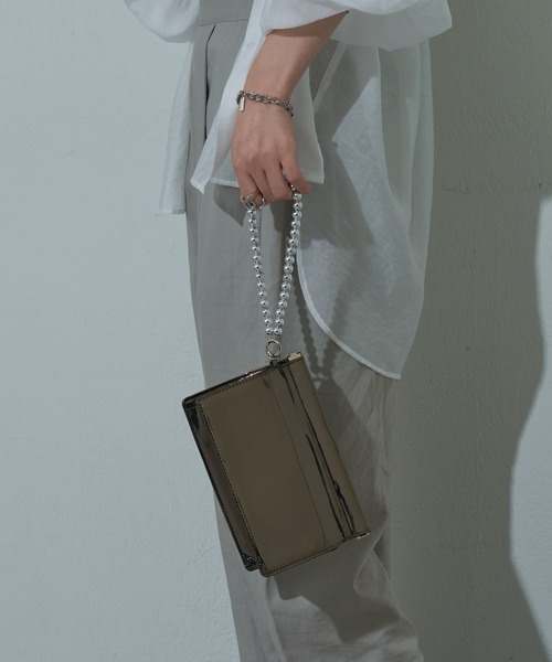 COLONY 2139（コロニートゥーワンスリーナイン）の「ミラーボックスポーチ / ハンドバッグ（ハンドバッグ・レディース・ブラック系その他/シルバー・FREE）」の11枚目の写真