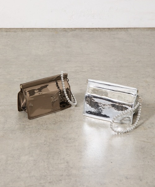 COLONY 2139（コロニートゥーワンスリーナイン）の「ミラーボックスポーチ / ハンドバッグ（ハンドバッグ・レディース・ブラック系その他/シルバー・FREE）」の8枚目の写真