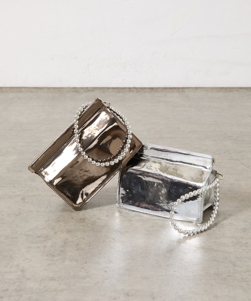 COLONY 2139（コロニートゥーワンスリーナイン）の「ミラーボックスポーチ / ハンドバッグ（ハンドバッグ・レディース・ブラック系その他/シルバー・FREE）」の9枚目の写真