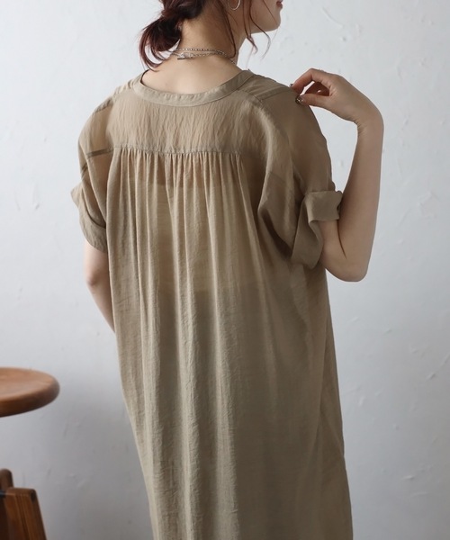 【新品同様¥31,900】ebure コットンシアーブラウスシャツ パープル38 新品同様¥31,900】ebure コットンシアーブラウスシャツ パープル