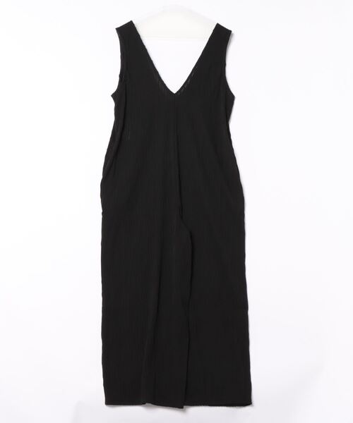 and it_(アンドイット)の「リップルストライプVネックオールインワン(サロペット/オーバーオール・レディース・ダークブルー/ブラック/グレイッシュベージュ・M/L)」の22枚目の写真