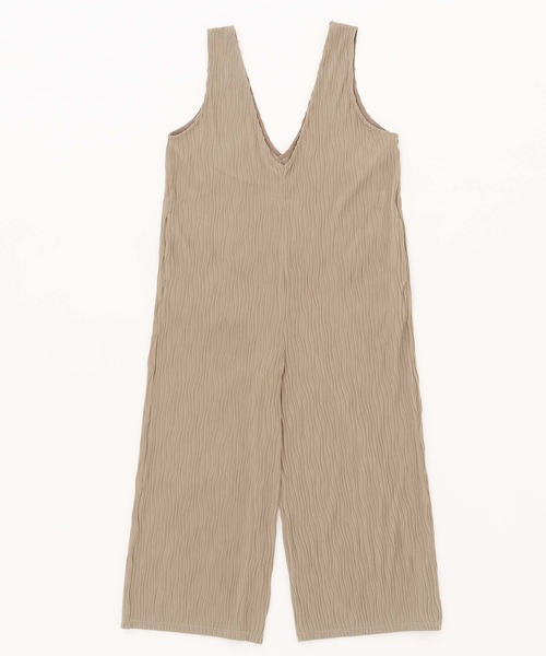 and it_(アンドイット)の「リップルストライプVネックオールインワン(サロペット/オーバーオール・レディース・ダークブルー/ブラック/グレイッシュベージュ・M/L)」の17枚目の写真