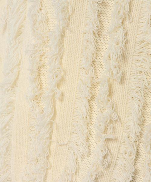 Another Edition（アナザーエディション）の「フリンジハイネックプルオーバー/ AEBC ACﾌﾘﾝｼﾞHI/N PO（ニット/セーター・レディース・オフホワイト/ネイビー/ライトピンク・フリー）」の18枚目の写真