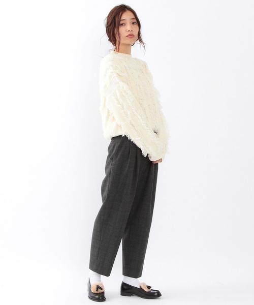 Another Edition（アナザーエディション）の「フリンジハイネックプルオーバー/ AEBC ACﾌﾘﾝｼﾞHI/N PO（ニット/セーター・レディース・オフホワイト/ネイビー/ライトピンク・フリー）」の19枚目の写真