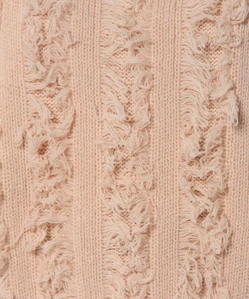 Another Edition（アナザーエディション）の「フリンジハイネックプルオーバー/ AEBC ACﾌﾘﾝｼﾞHI/N PO（ニット/セーター・レディース・オフホワイト/ネイビー/ライトピンク・フリー）」の13枚目の写真