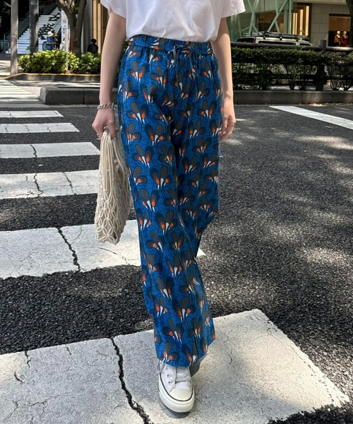 CIAOPANIC TYPY（チャオパニックティピー）の「アフリカンバティックアソート柄イージーパンツ（その他パンツ・レディース・グリーン/ブルー/ピンク・MEDIUM/SMALL）」の2枚目の写真