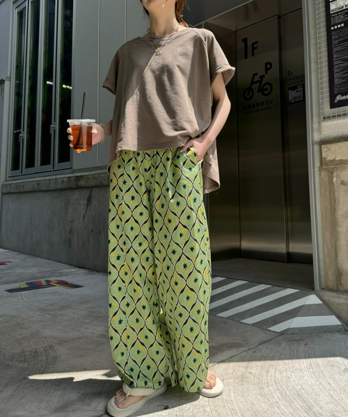 CIAOPANIC TYPY（チャオパニックティピー）の「アフリカンバティックアソート柄イージーパンツ（その他パンツ・レディース・グリーン/ブルー/ピンク・MEDIUM/SMALL）」の4枚目の写真