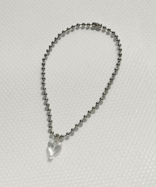 GOLDY（ゴールディ）の「ボール チェーン ガミー ハート ネックレス（ネックレス・レディース・ピンク/グリーン/ブラック/クリア/シルバー・FREE）」の14枚目の写真