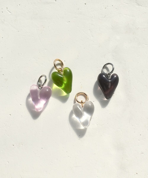 GOLDY（ゴールディ）の「ボール チェーン ガミー ハート ネックレス（ネックレス・レディース・ピンク/グリーン/ブラック/クリア/シルバー・FREE）」の10枚目の写真