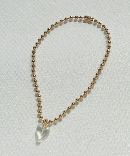 GOLDY（ゴールディ）の「ボール チェーン ガミー ハート ネックレス（ネックレス・レディース・ピンク/グリーン/ブラック/クリア/シルバー・FREE）」の17枚目の写真