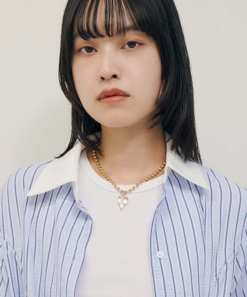 GOLDY（ゴールディ）の「ボール チェーン ガミー ハート ネックレス（ネックレス・レディース・ピンク/グリーン/ブラック/クリア/シルバー・FREE）」の19枚目の写真