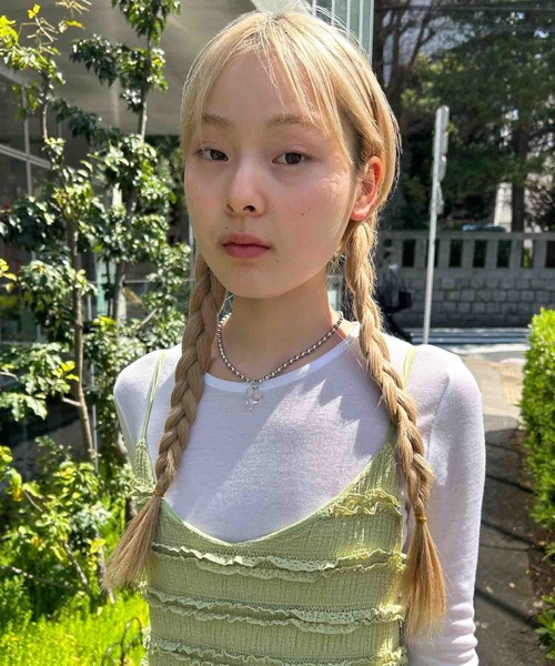 GOLDY（ゴールディ）の「ボール チェーン ガミー ハート ネックレス（ネックレス・レディース・ピンク/グリーン/ブラック/クリア/シルバー・FREE）」の6枚目の写真