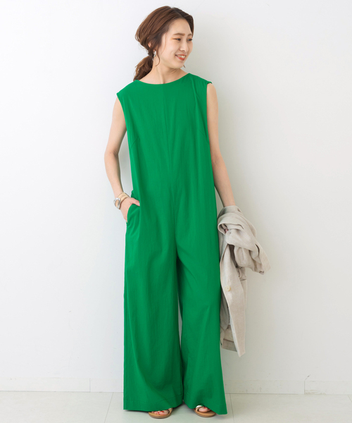 値下げ！美品⭐︎Spick&Span スリーブレスオールインワン Spick & Span（スピックアンドスパン）の「スリーブレス