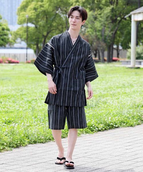 セール】しじら織 綿100% 甚平（浴衣）｜TopIsm（トップイズム