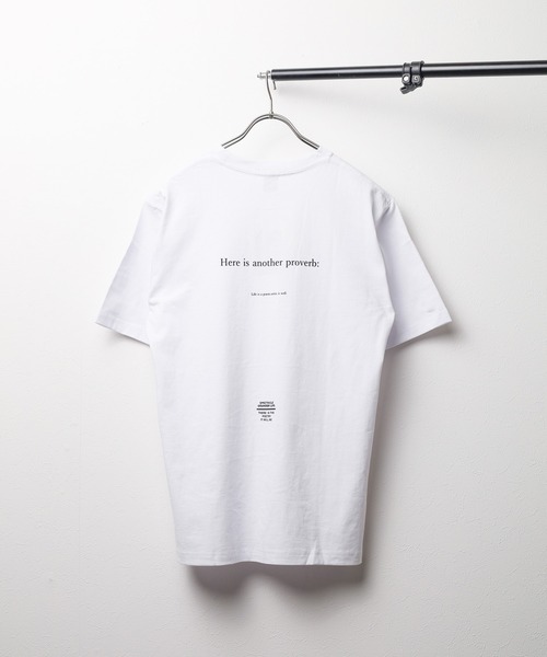 NO WAY(ノーウェイ)の「/バックプリント/ショートスリーブ コットンTシャツ(Tシャツ/カットソー・メンズ・ホワイト系1/ホワイト系2/ホワイト系3/ホワイト系4/ブラック系1/ブラック系2/ブラック系3/ブラック系4/ブルー系/ライトグリーン/パープル/ベージュ・MEDIUM/LARGE)」の13枚目の写真