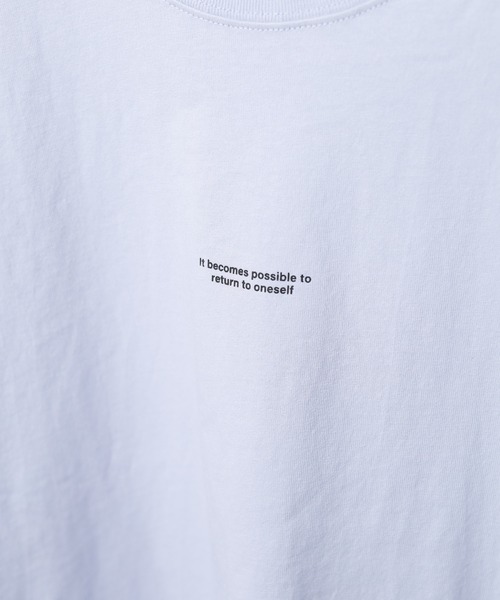 NO WAY(ノーウェイ)の「/バックプリント/ショートスリーブ コットンTシャツ(Tシャツ/カットソー・メンズ・ホワイト系1/ホワイト系2/ホワイト系3/ホワイト系4/ブラック系1/ブラック系2/ブラック系3/ブラック系4/ブルー系/ライトグリーン/パープル/ベージュ・MEDIUM/LARGE)」の22枚目の写真