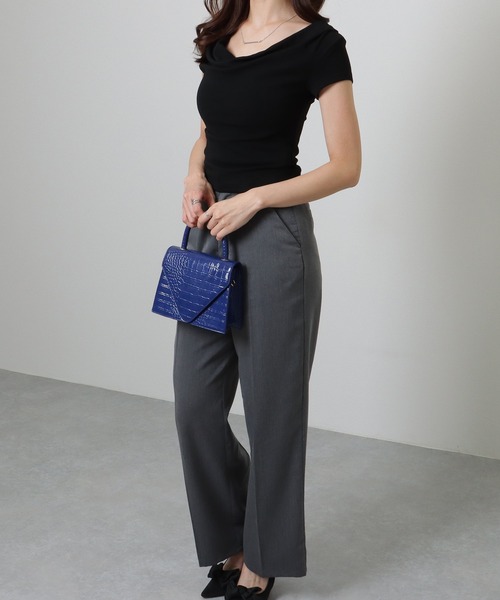 Lace Ladies(レースレディース)の「2WAY ドレープ コンパクト 半袖 プルオーバー(Tシャツ/カットソー・レディース・ブラック/ホワイト/ピンク/ブラウン・M/XL)」の19枚目の写真