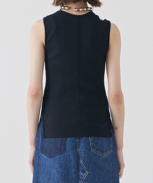 UNITED TOKYO(ユナイテッドトウキョウ)の「beautility カットアウトアシメタンクトップ|ウォッシャブル/夏服(タンクトップ・レディース・ブラック/グレー/ホワイト・FREE)」の17枚目の写真