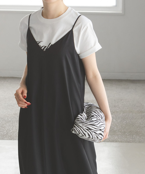 Noble（ノーブル）の「《追加》ビンテージツイルコンフォータブルキャミワンピース 5（ワンピース・レディース・ブラック/チャコールグレー/ベージュ・FREE）」の9枚目の写真