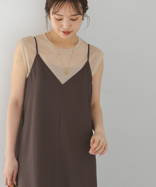 Noble（ノーブル）の「《追加》ビンテージツイルコンフォータブルキャミワンピース 5（ワンピース・レディース・ブラック/チャコールグレー/ベージュ・FREE）」の12枚目の写真