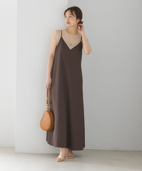 Noble（ノーブル）の「《追加》ビンテージツイルコンフォータブルキャミワンピース 5（ワンピース・レディース・ブラック/チャコールグレー/ベージュ・FREE）」の13枚目の写真