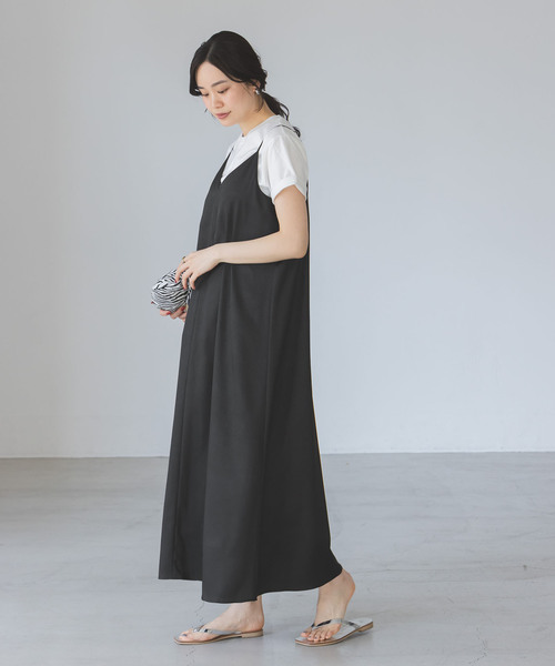 Noble（ノーブル）の「《追加》ビンテージツイルコンフォータブルキャミワンピース 5（ワンピース・レディース・ブラック/チャコールグレー/ベージュ・FREE）」の17枚目の写真