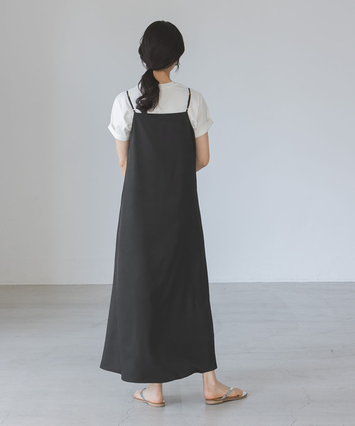 Noble（ノーブル）の「《追加》ビンテージツイルコンフォータブルキャミワンピース 5（ワンピース・レディース・ブラック/チャコールグレー/ベージュ・FREE）」の18枚目の写真