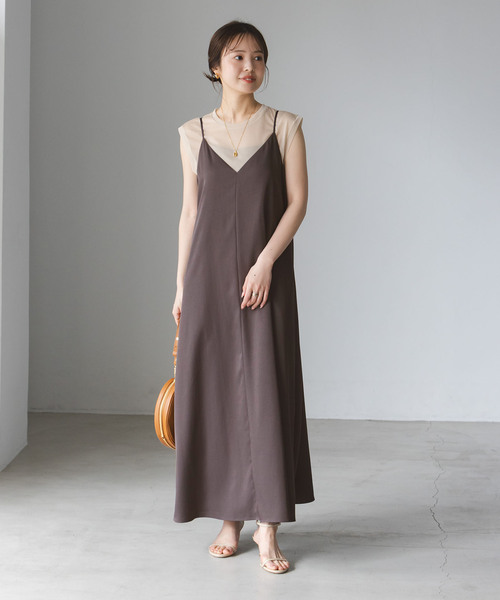 Noble（ノーブル）の「《追加》ビンテージツイルコンフォータブルキャミワンピース 5（ワンピース・レディース・ブラック/チャコールグレー/ベージュ・FREE）」の19枚目の写真