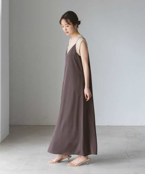 Noble（ノーブル）の「《追加》ビンテージツイルコンフォータブルキャミワンピース 5（ワンピース・レディース・ブラック/チャコールグレー/ベージュ・FREE）」の20枚目の写真