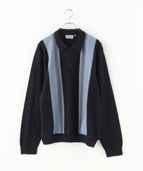 Carhartt WIP(カーハートダブリューアイピー)の「Carhartt L/S KENDRICKS PL I029956(ニット/セーター・メンズ・ブラック/ネイビー・LARGE/MEDIUM)」の2枚目の写真