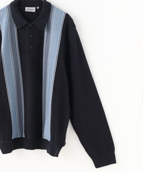 Carhartt WIP(カーハートダブリューアイピー)の「Carhartt L/S KENDRICKS PL I029956(ニット/セーター・メンズ・ブラック/ネイビー・LARGE/MEDIUM)」の3枚目の写真